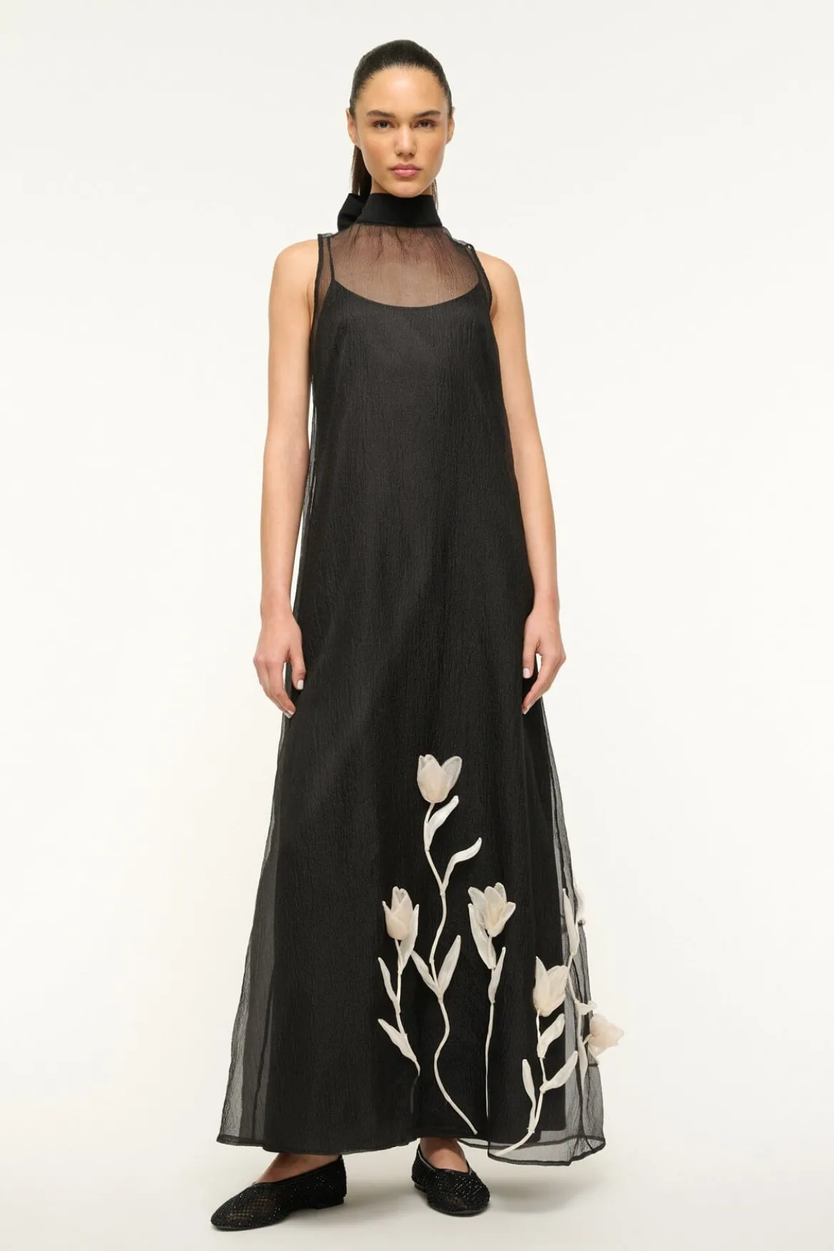 STAUD ALBEE DRESS BLACK