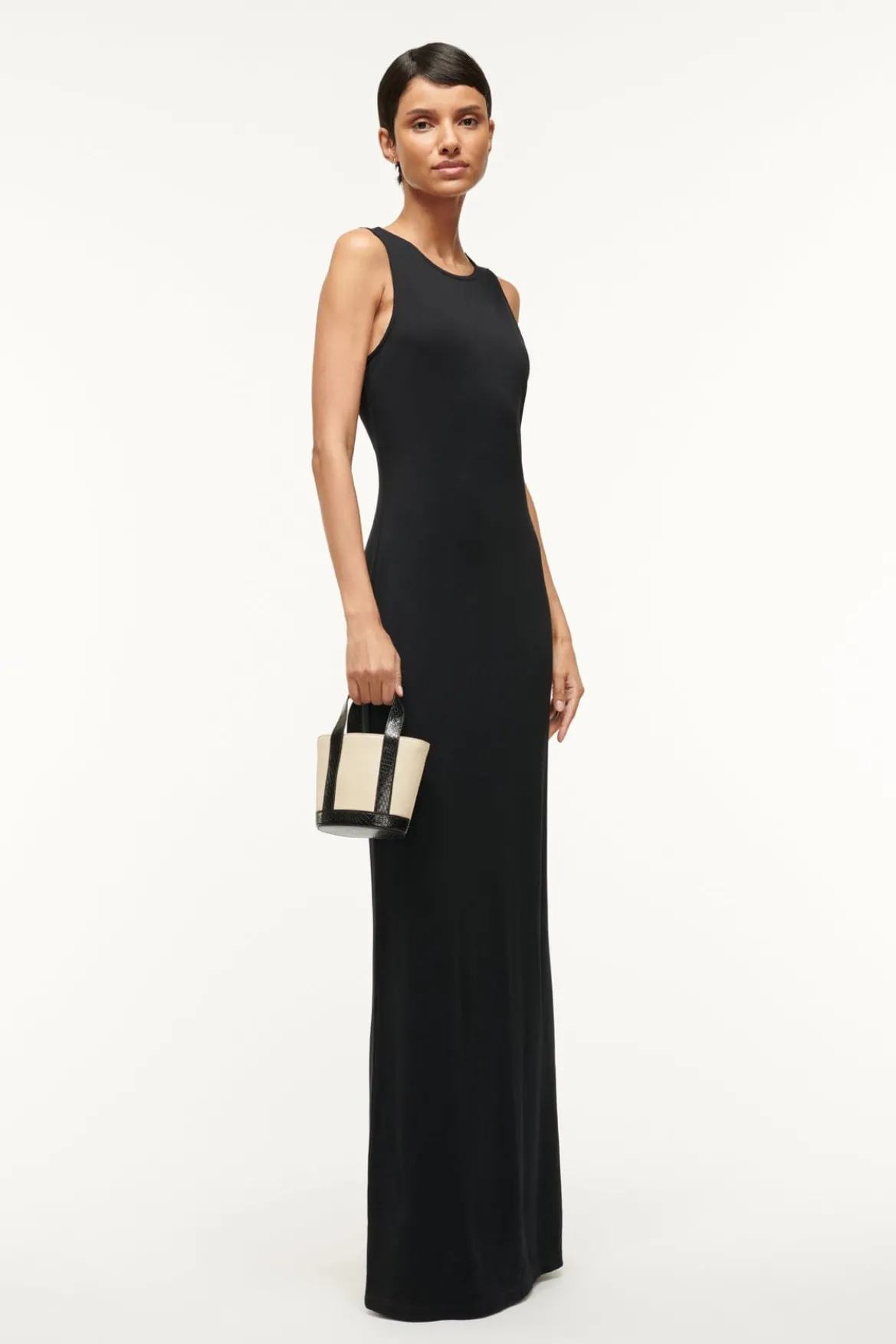 STAUD BARI DRESS BLACK