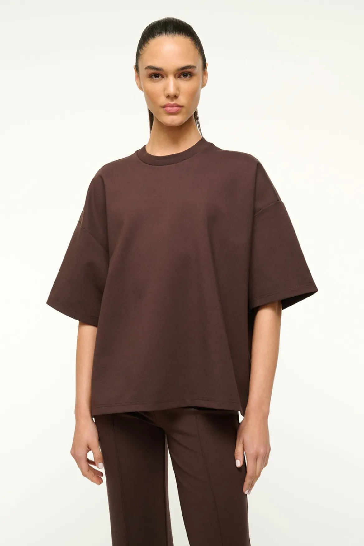 STAUD CAPSULE TOP DARK CHOCOLATE