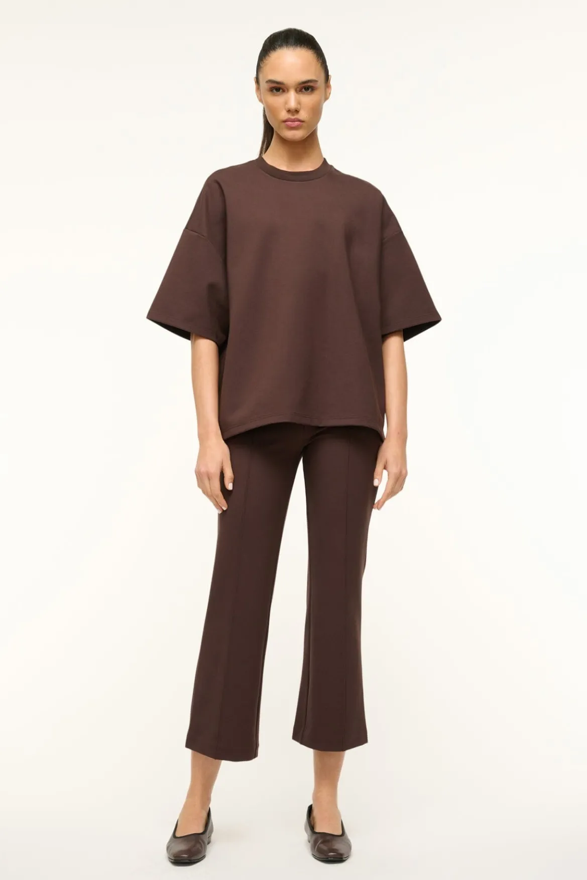 STAUD CAPSULE TOP DARK CHOCOLATE