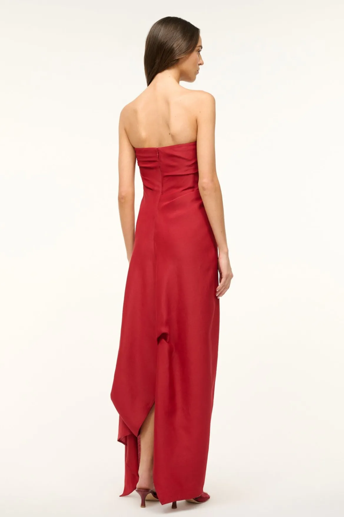 STAUD CARAVAGGIO DRESS ROUGE