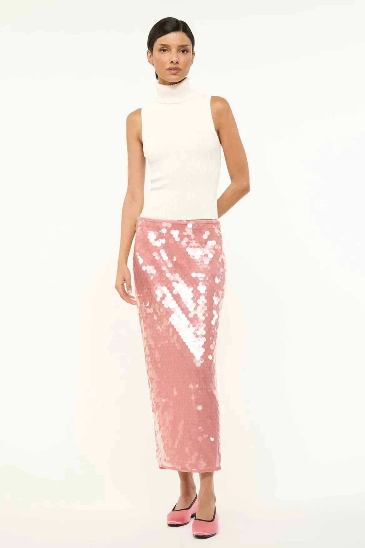 STAUD CASEY SKIRT SIENNA