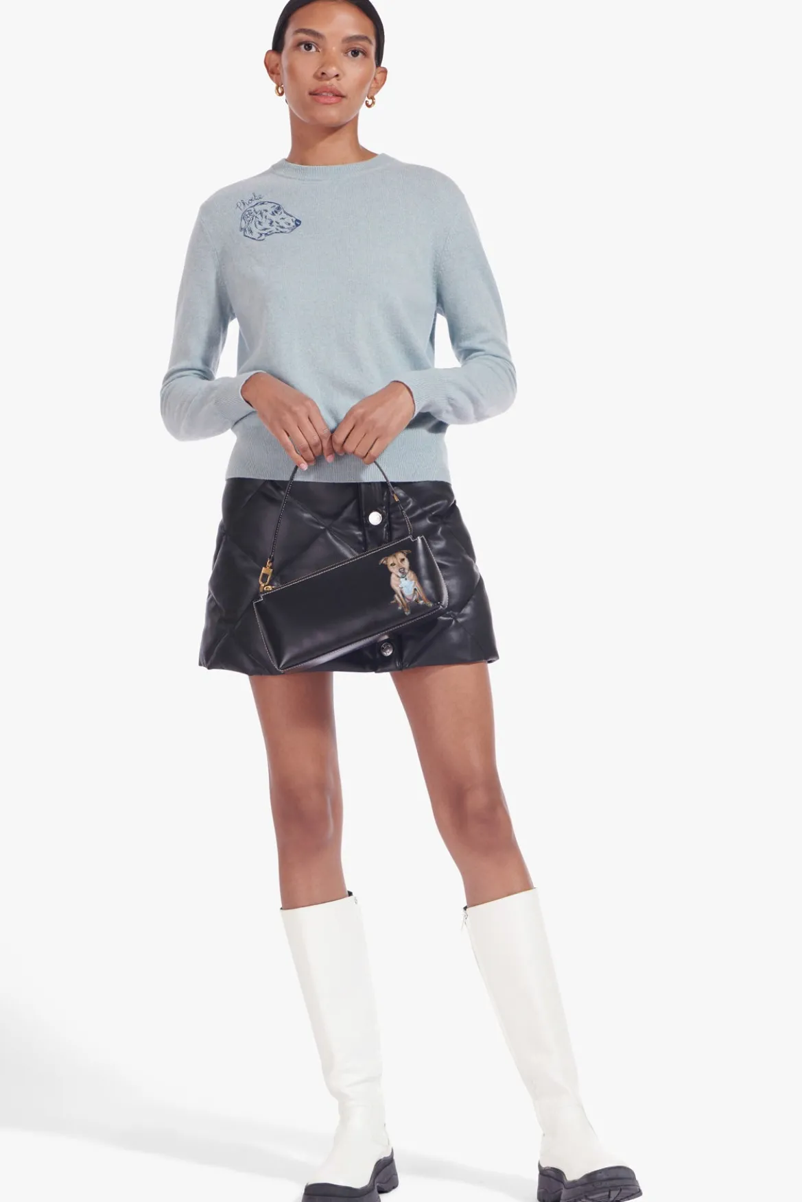 STAUD CUSTOM KAIA SHOULDER BAG | BLACK