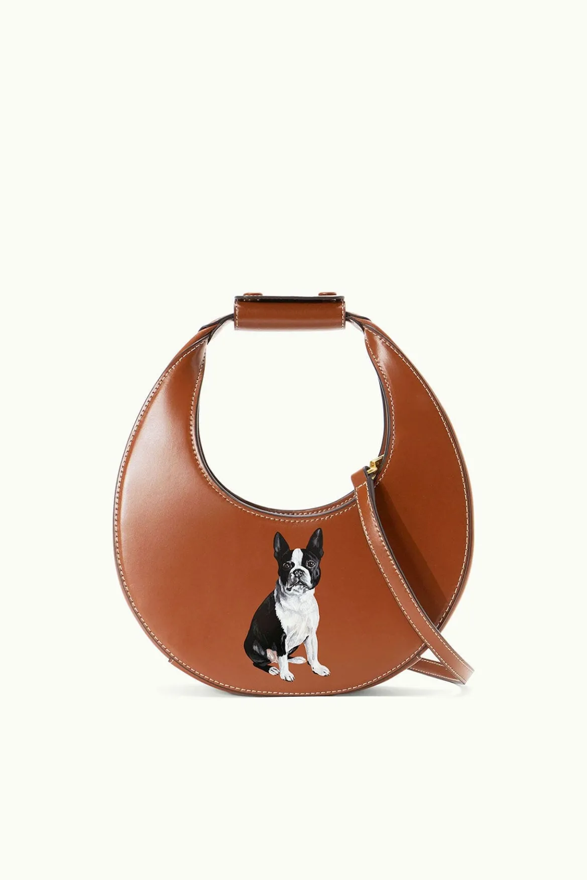 STAUD CUSTOM MINI MOON BAG | TAN