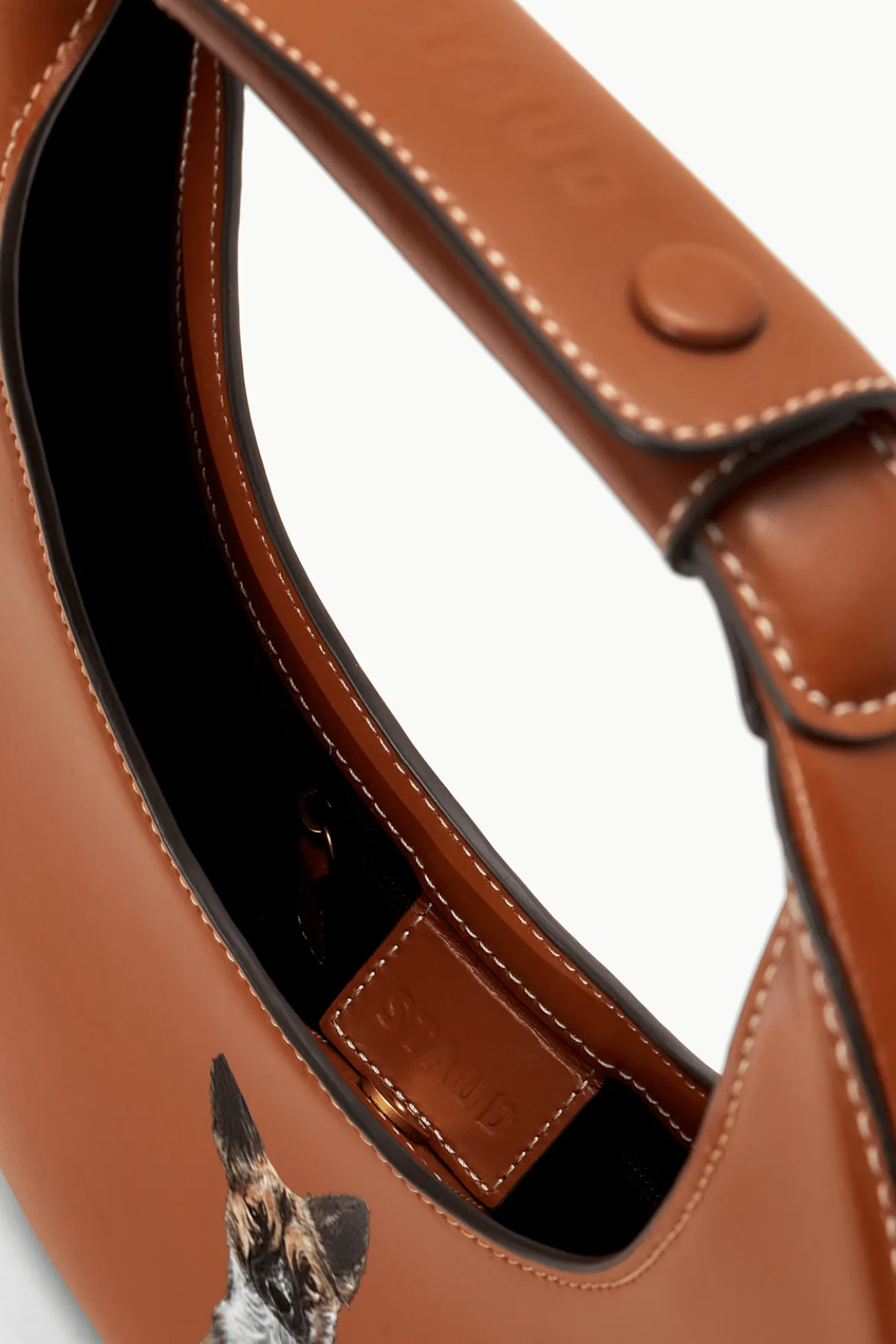STAUD CUSTOM MOON BAG | TAN