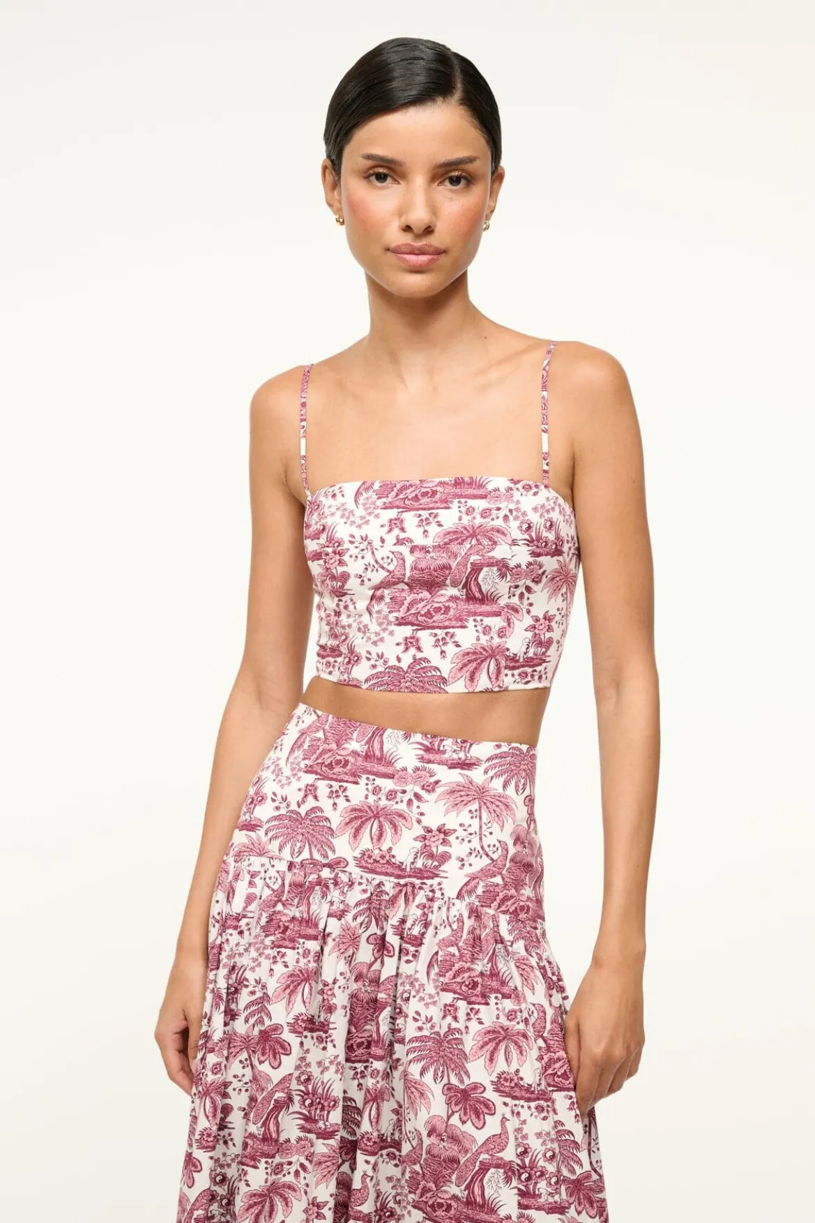 STAUD FEDERICO TANK BORDEAUX TOILE