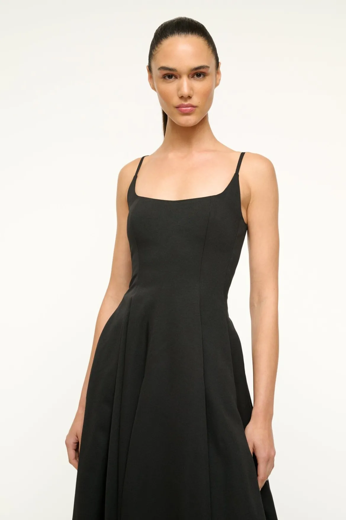 STAUD JOY MAXI DRESS BLACK