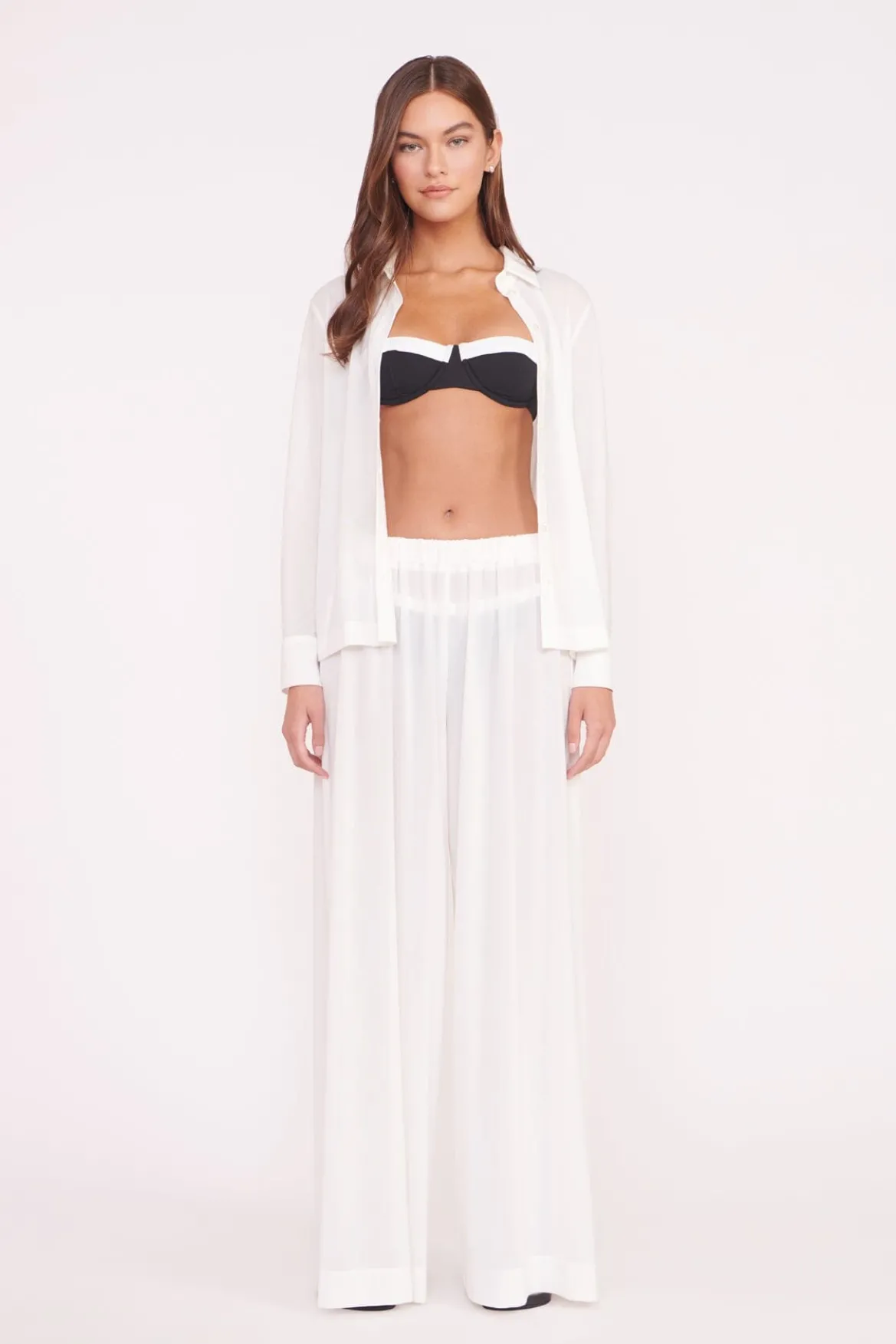 STAUD MARZA PANT WHITE