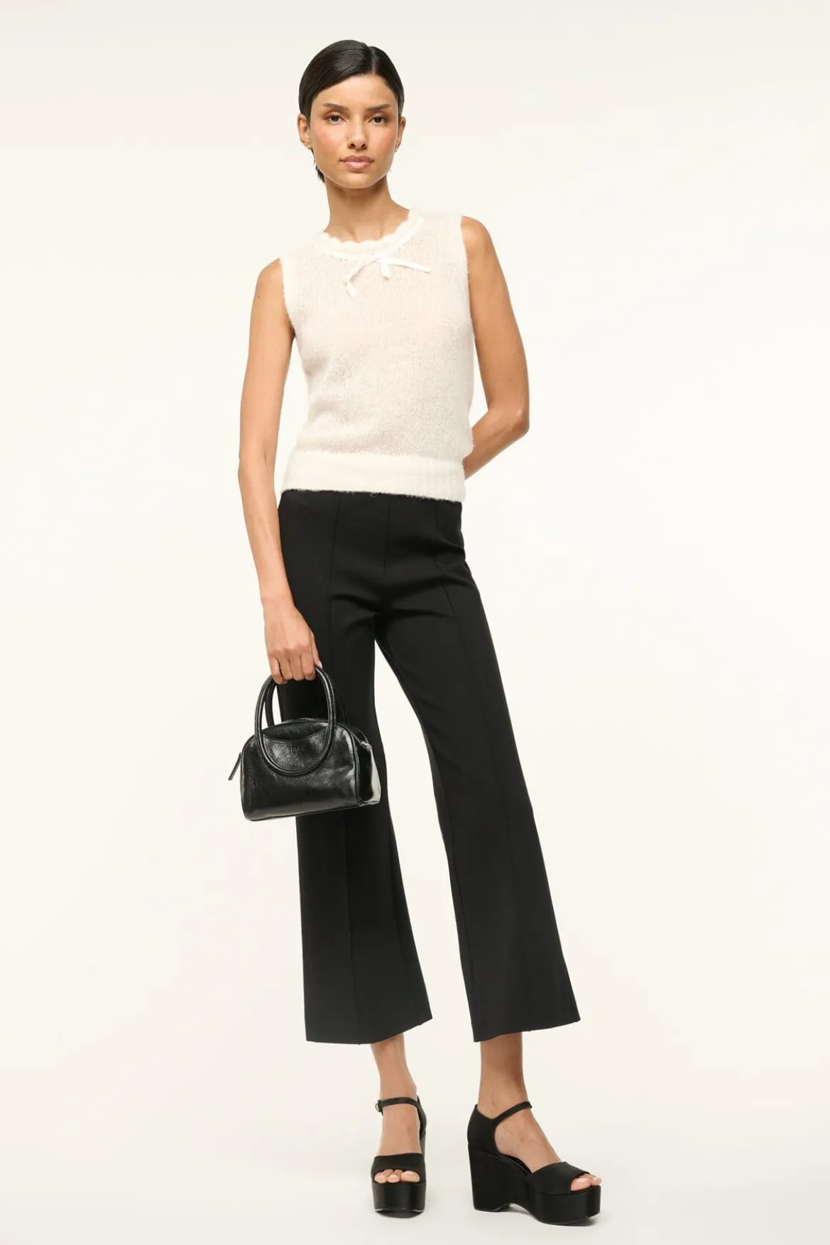 STAUD MAUDE MINI BOWLER BAG BLACK