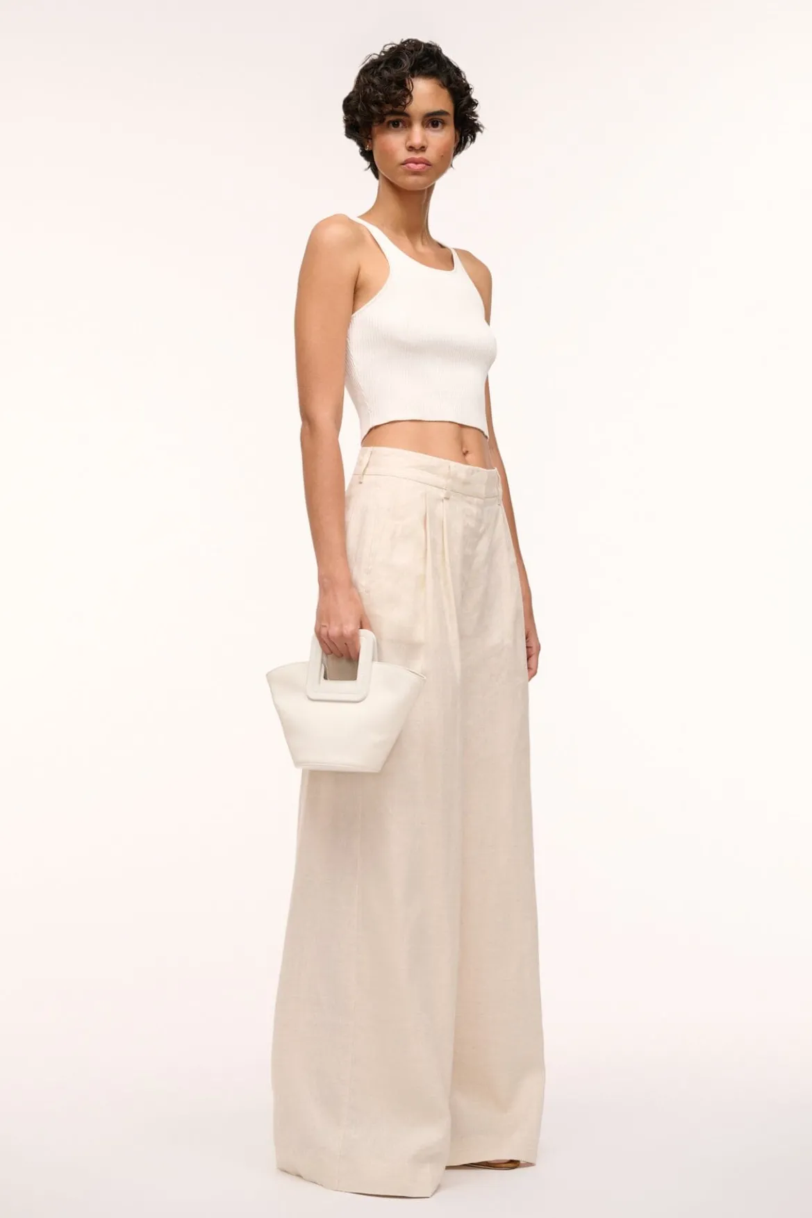 STAUD SHIRLEY MINI BUCKET BAG PAPER