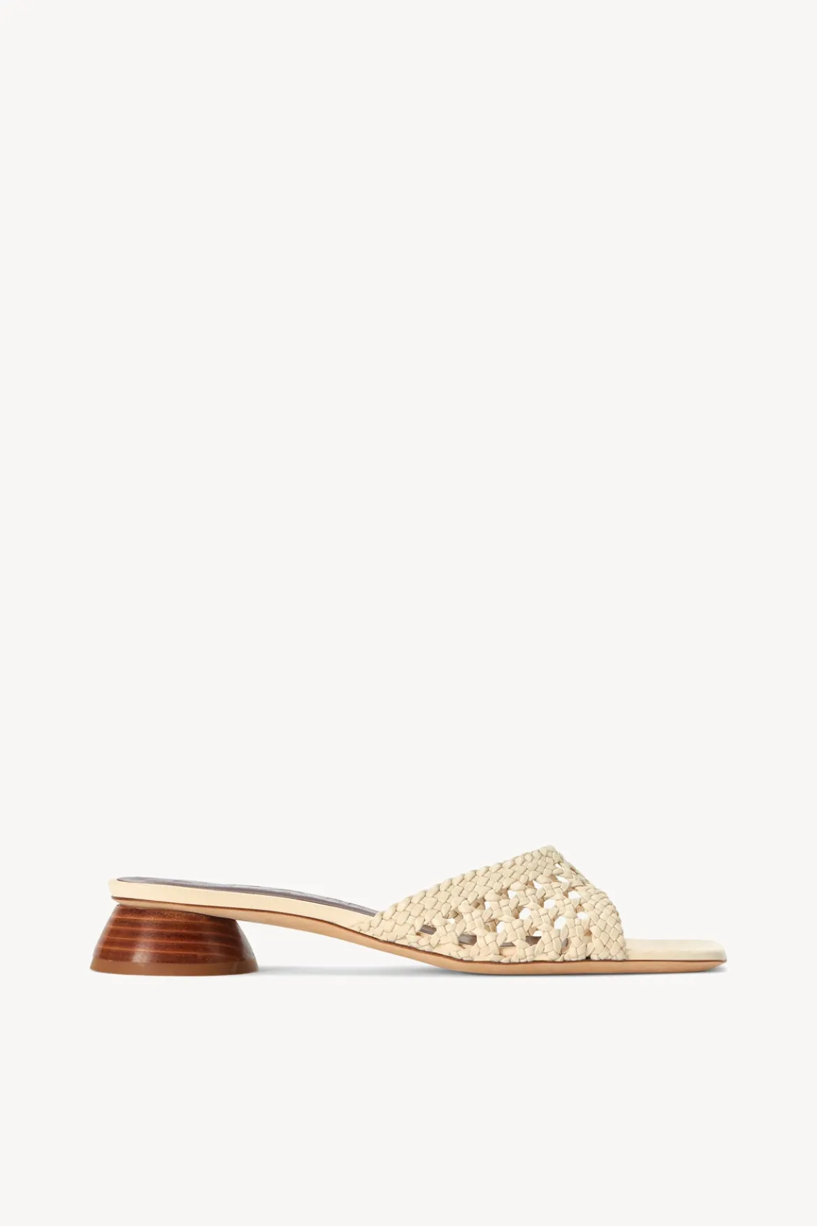 STAUD SIMONE CROCHET HEEL CREAM