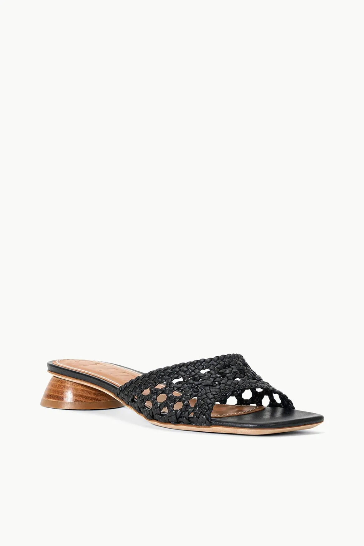 STAUD SIMONE CROCHET HEEL BLACK