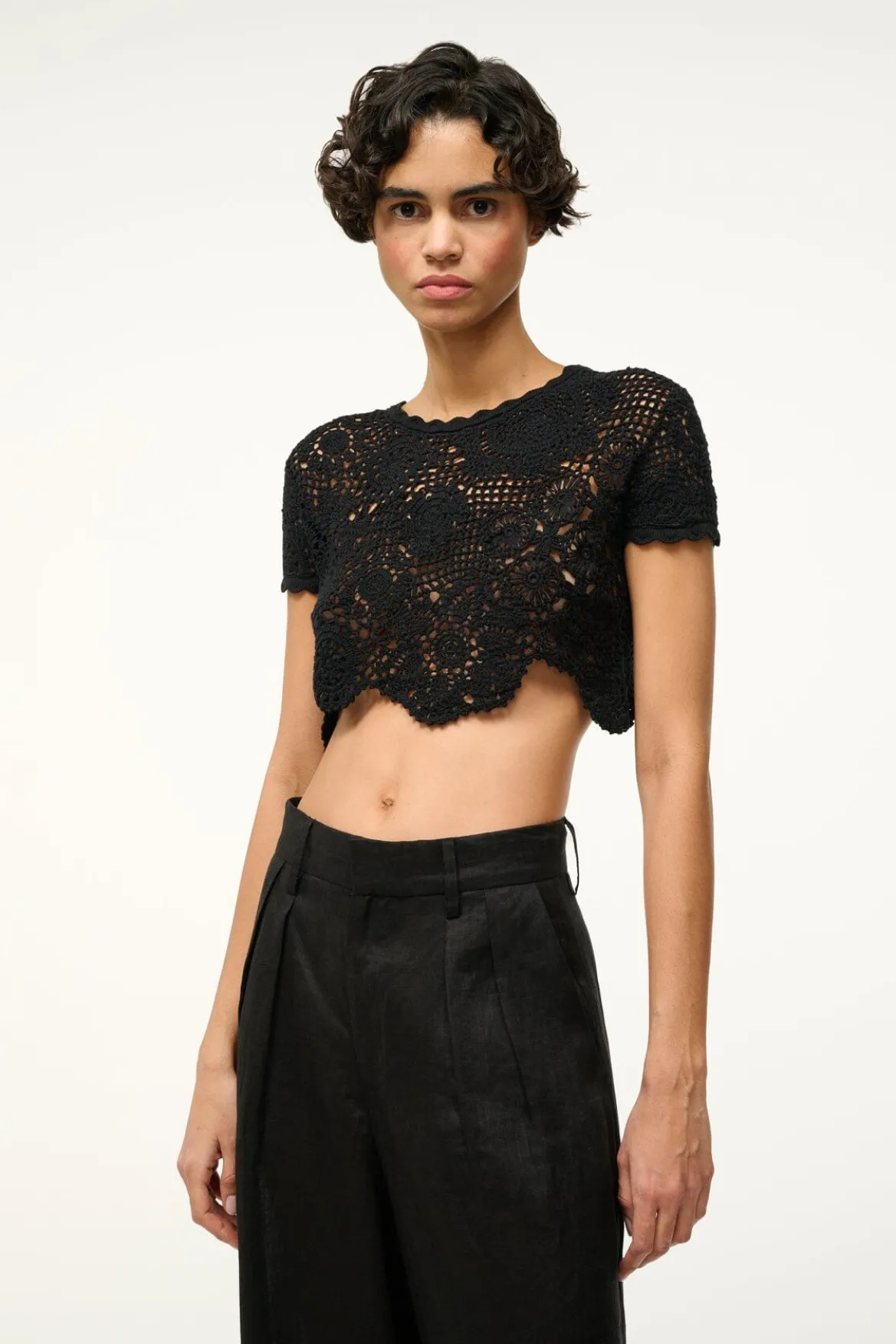 STAUD STARLIGHT TOP BLACK