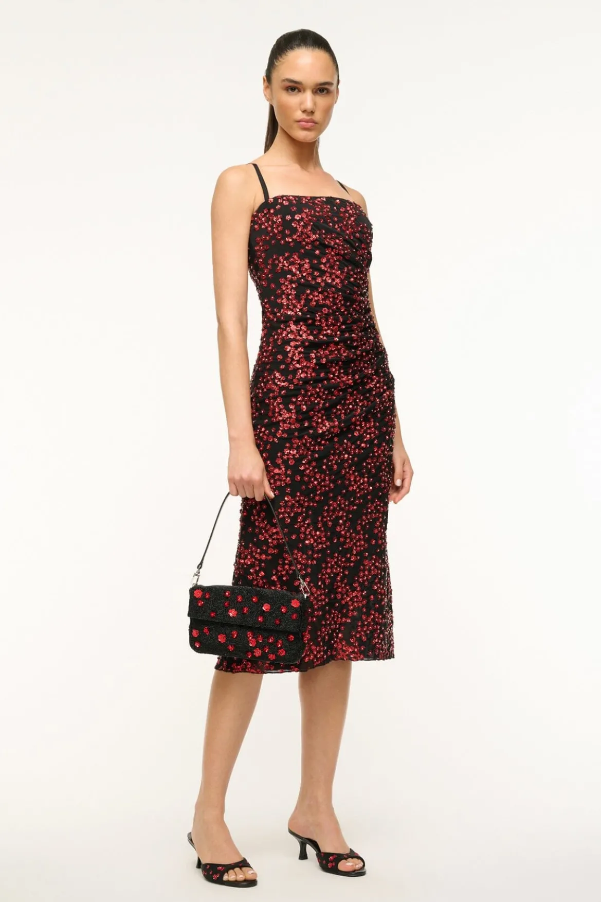 STAUD TIMMY SHOULDER BAG POPPY