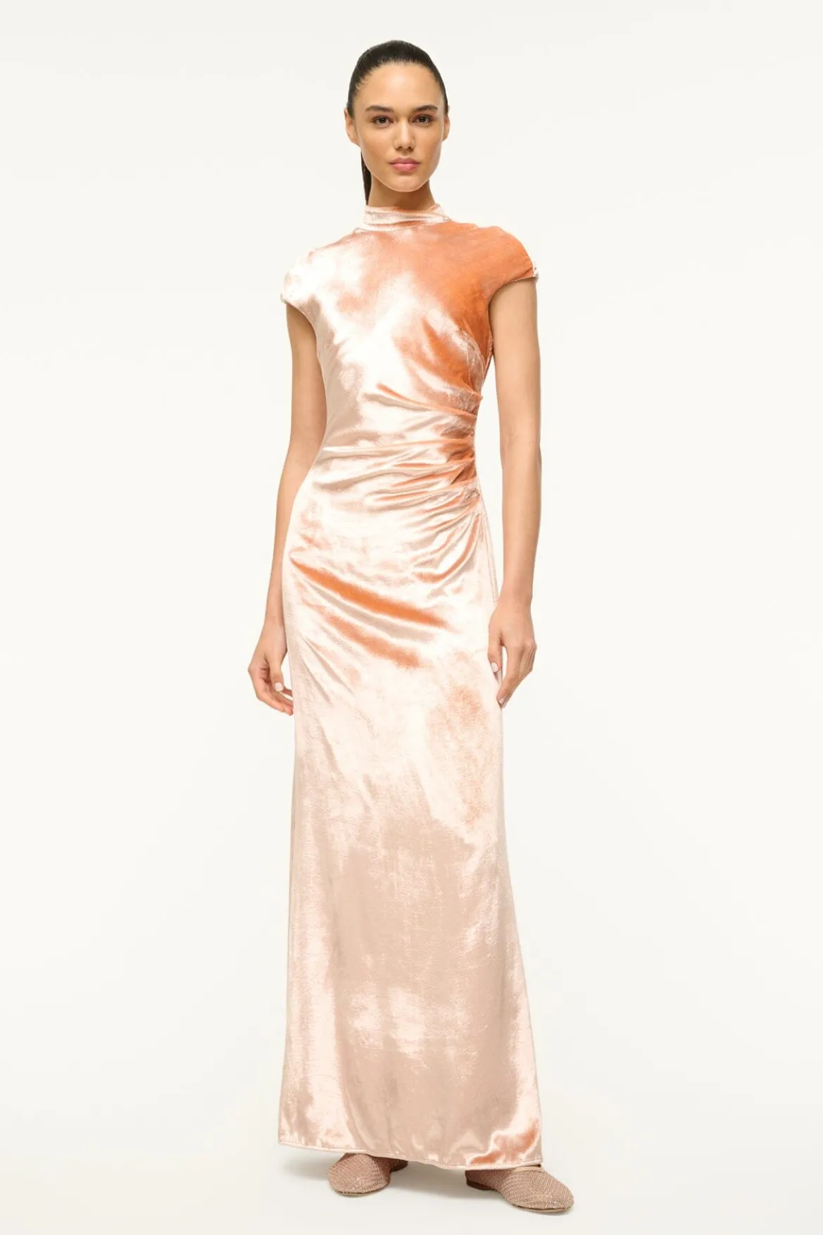 STAUD TINA DRESS ASH ROSE