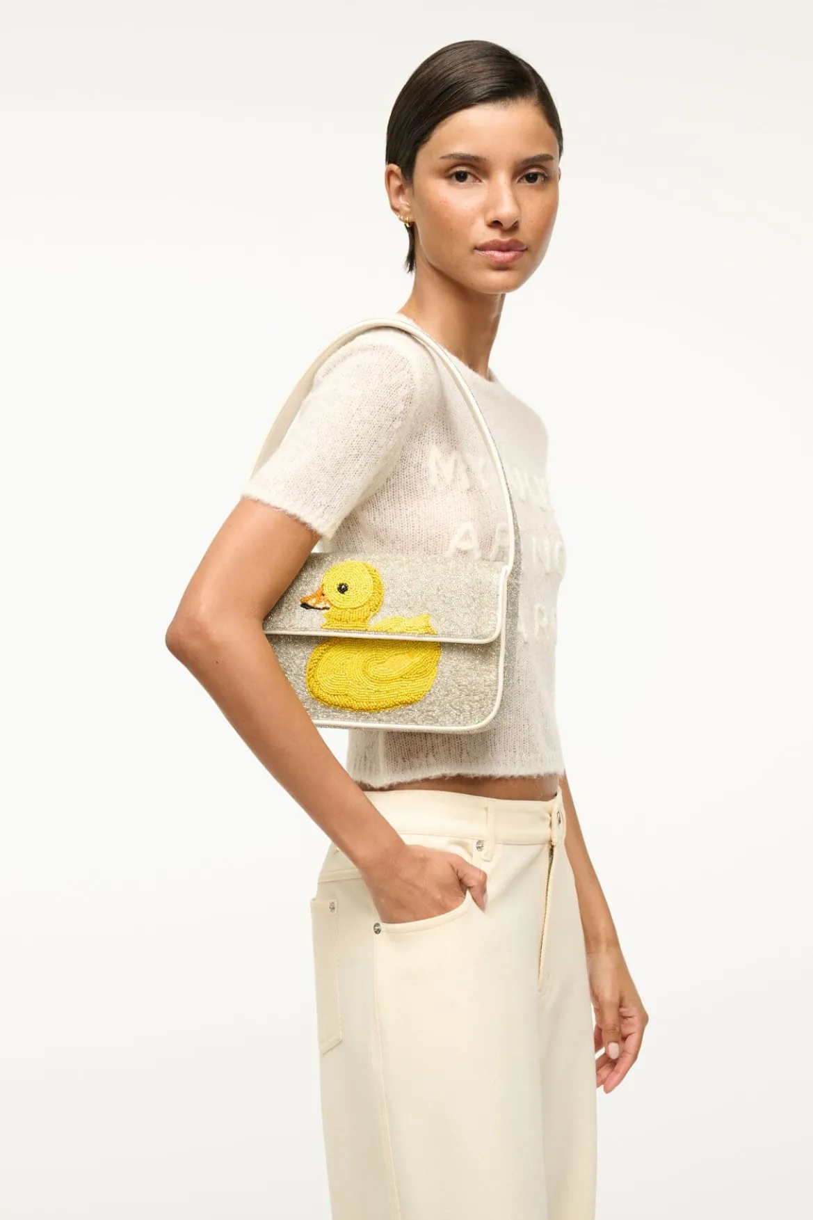 STAUD TOMMY BEADED BAG DUCKS NOT IN A ROW