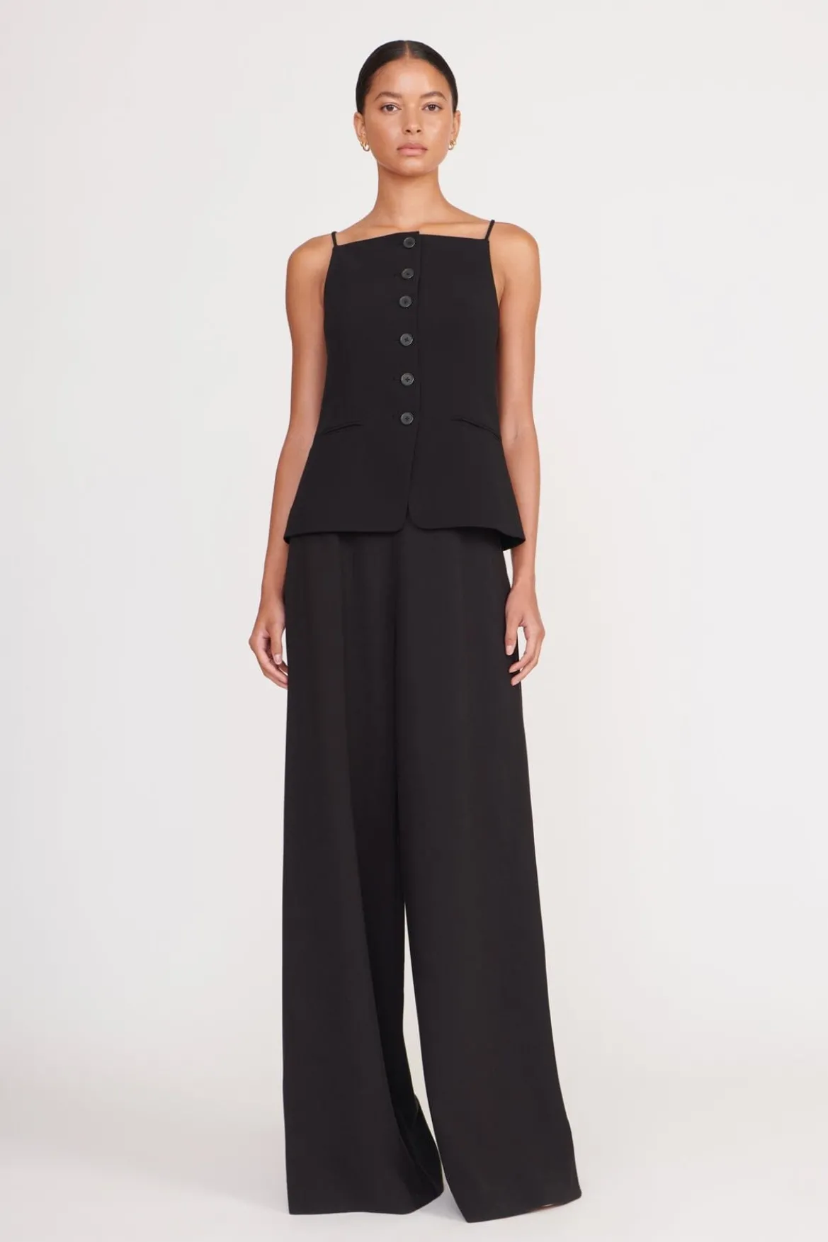 STAUD UNA TOP BLACK