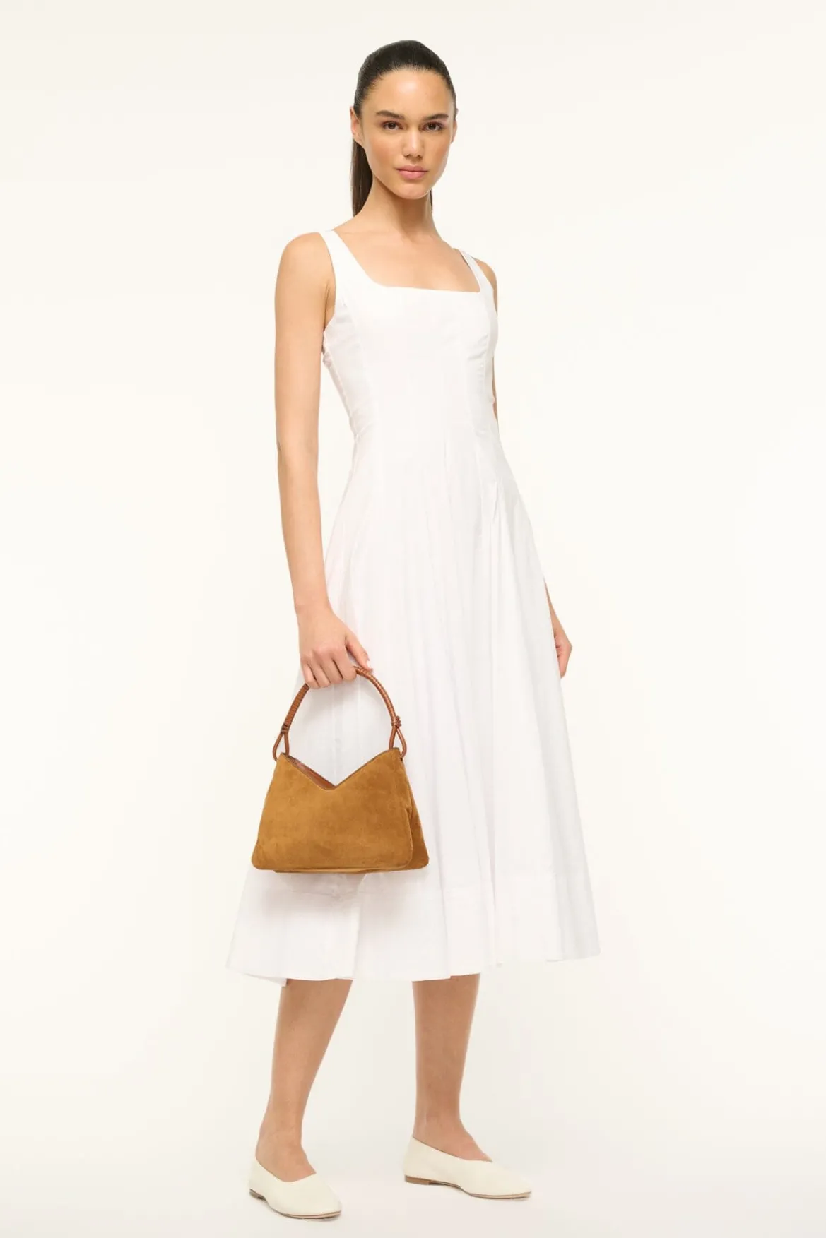 STAUD VALERIE SHOULDER BAG TAN