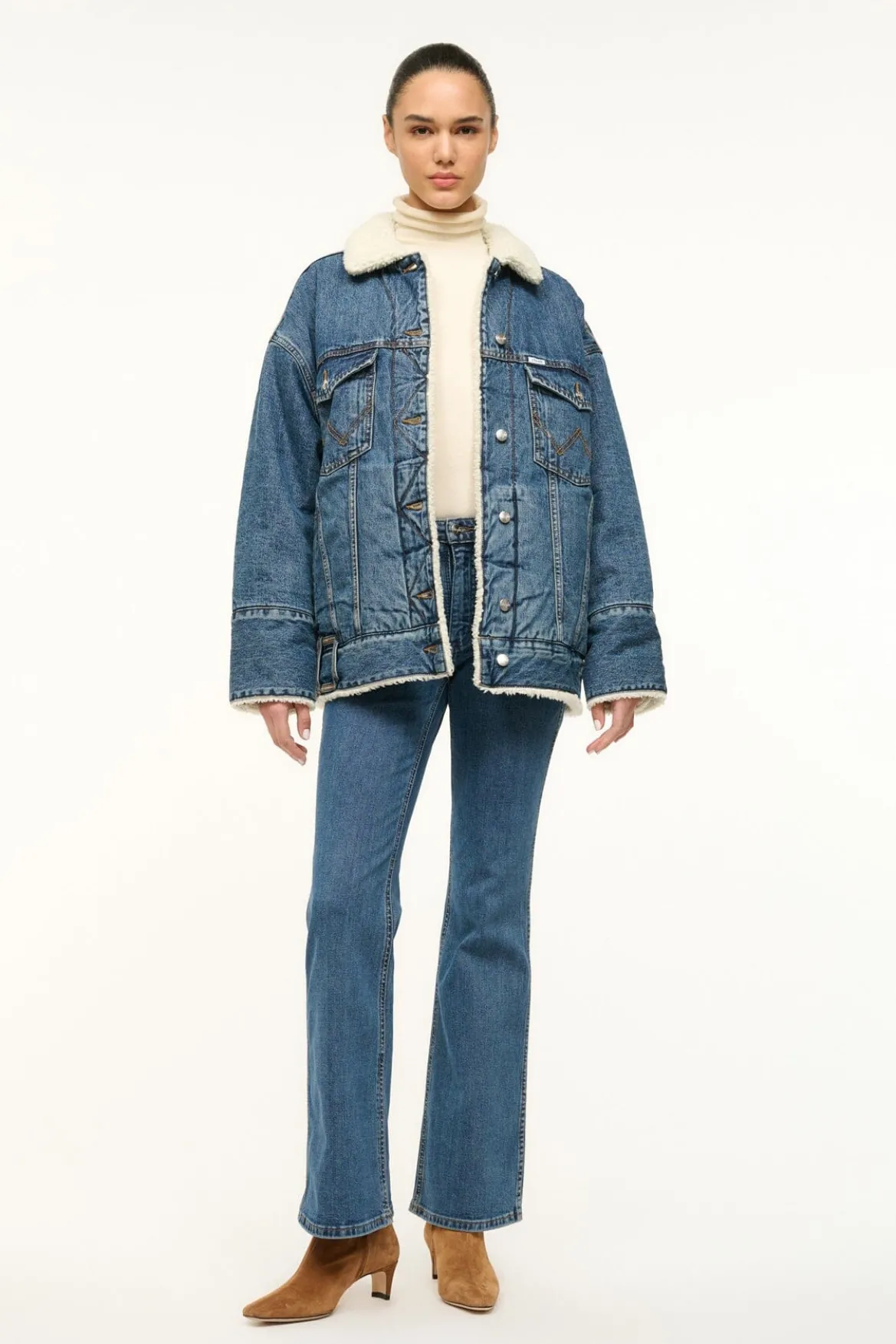 STAUD WRANGLER REVERSIBLE BIGGEST JEAN JACKET INDIGO WASH